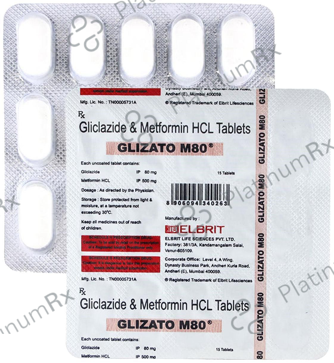 Glizato M 80/500mg Tablet 15s
