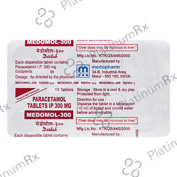 Medomol 300mg Tablet DT 15s