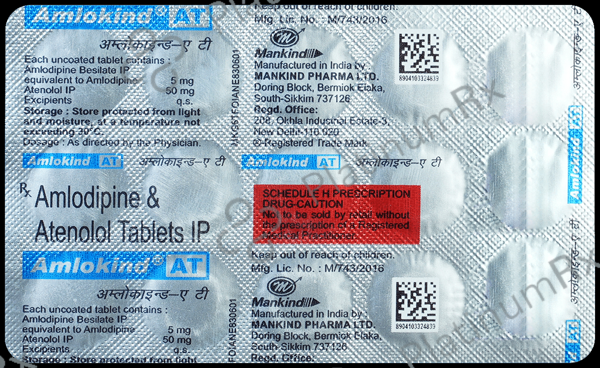 Amlokind AT 5/50mg Tablet 15s