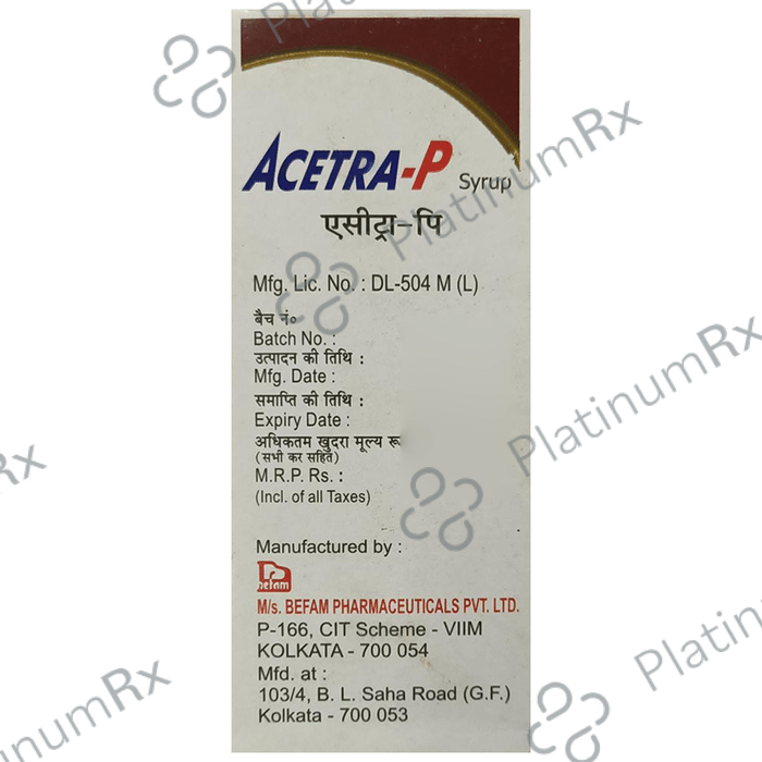 Acetra-P Syrup Deliciously Minty