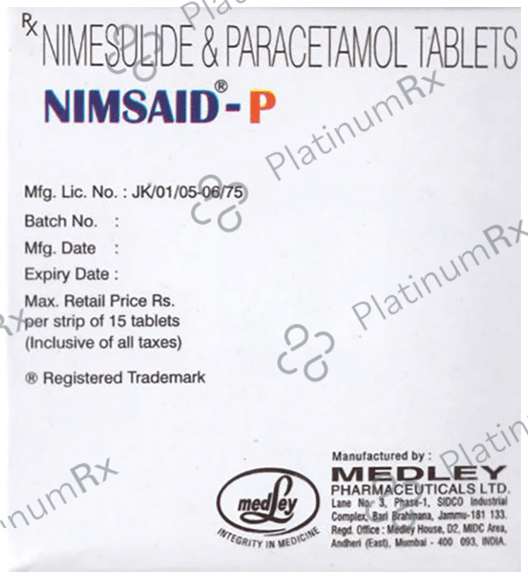 Nimsaid P 100/325mg Tablet 15s
