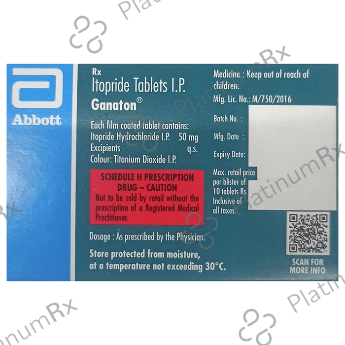Ganaton 50mg Tablet 10s