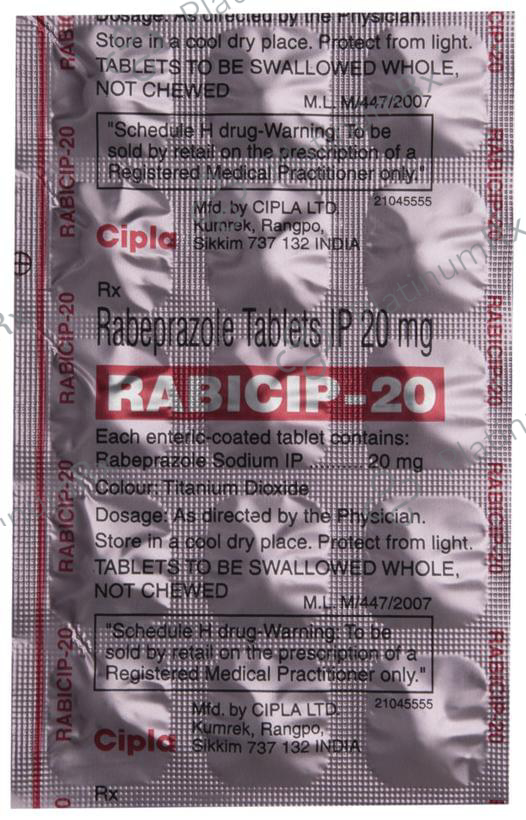 Rabicip 20mg Tablet 15s