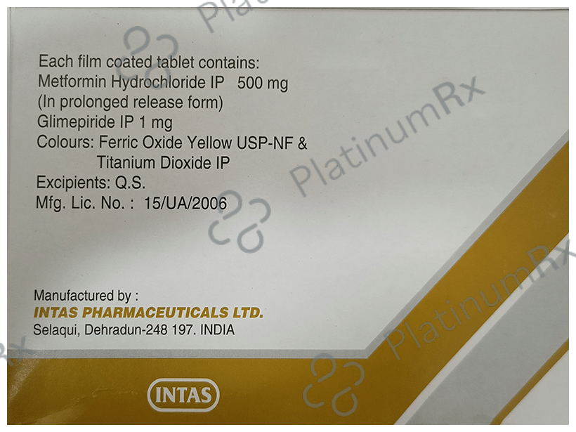 Zoryl M 1 1/500mg Tablet PR 20s