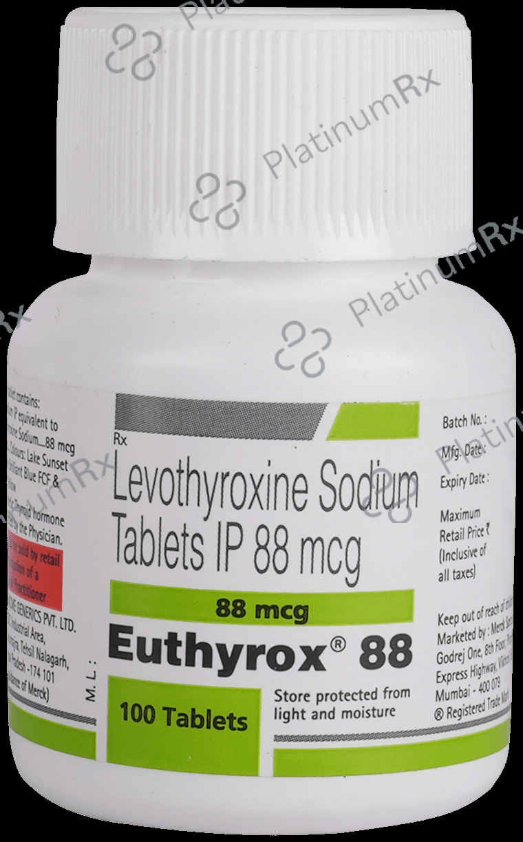 Euthyrox 88mg Tablet 100s