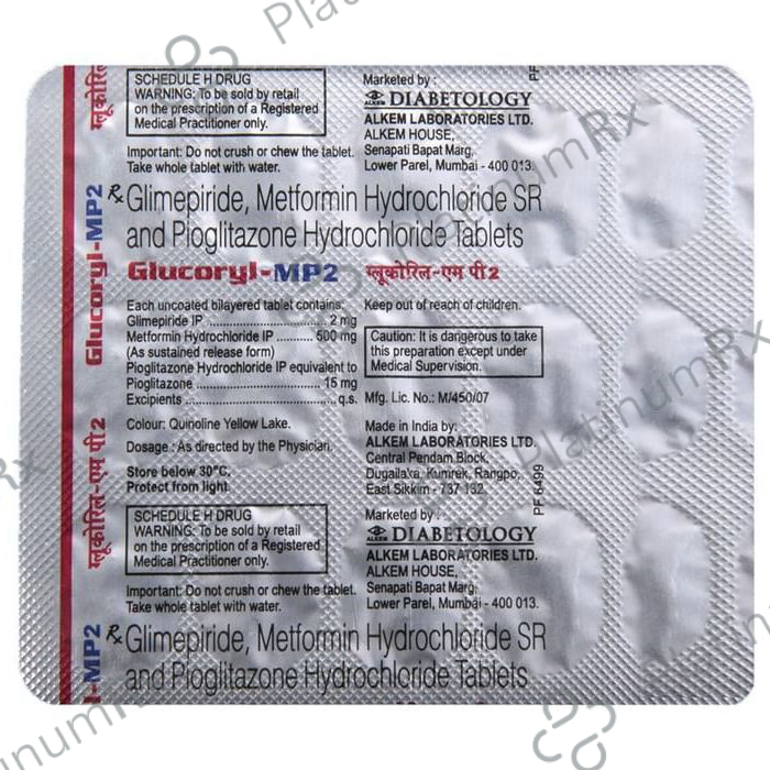 Glucoryl MP2 Tablet SR 15s
