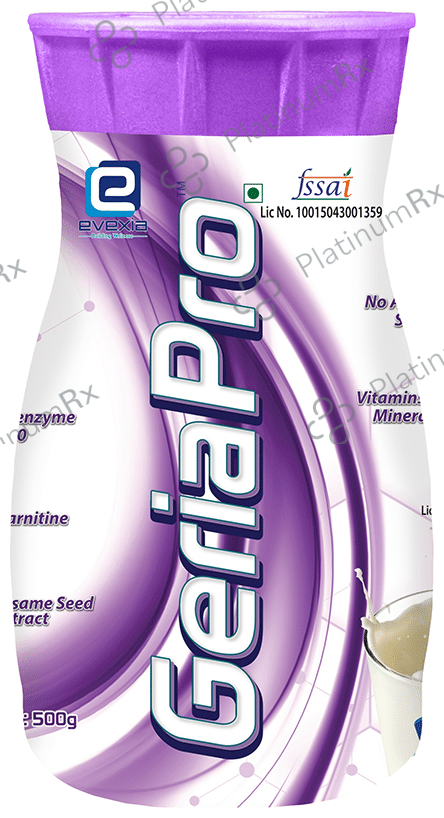 Evexia GeriaPro for Nutrition - No Added Sugar - Flavour Powder Vanilla 500 gm