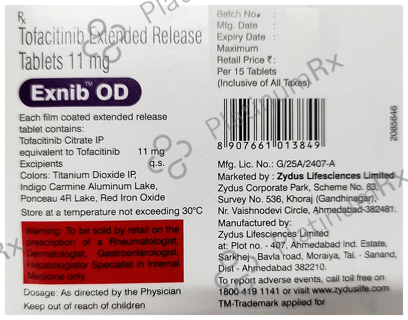 Exnib OD 11mg Tablet ER 15s