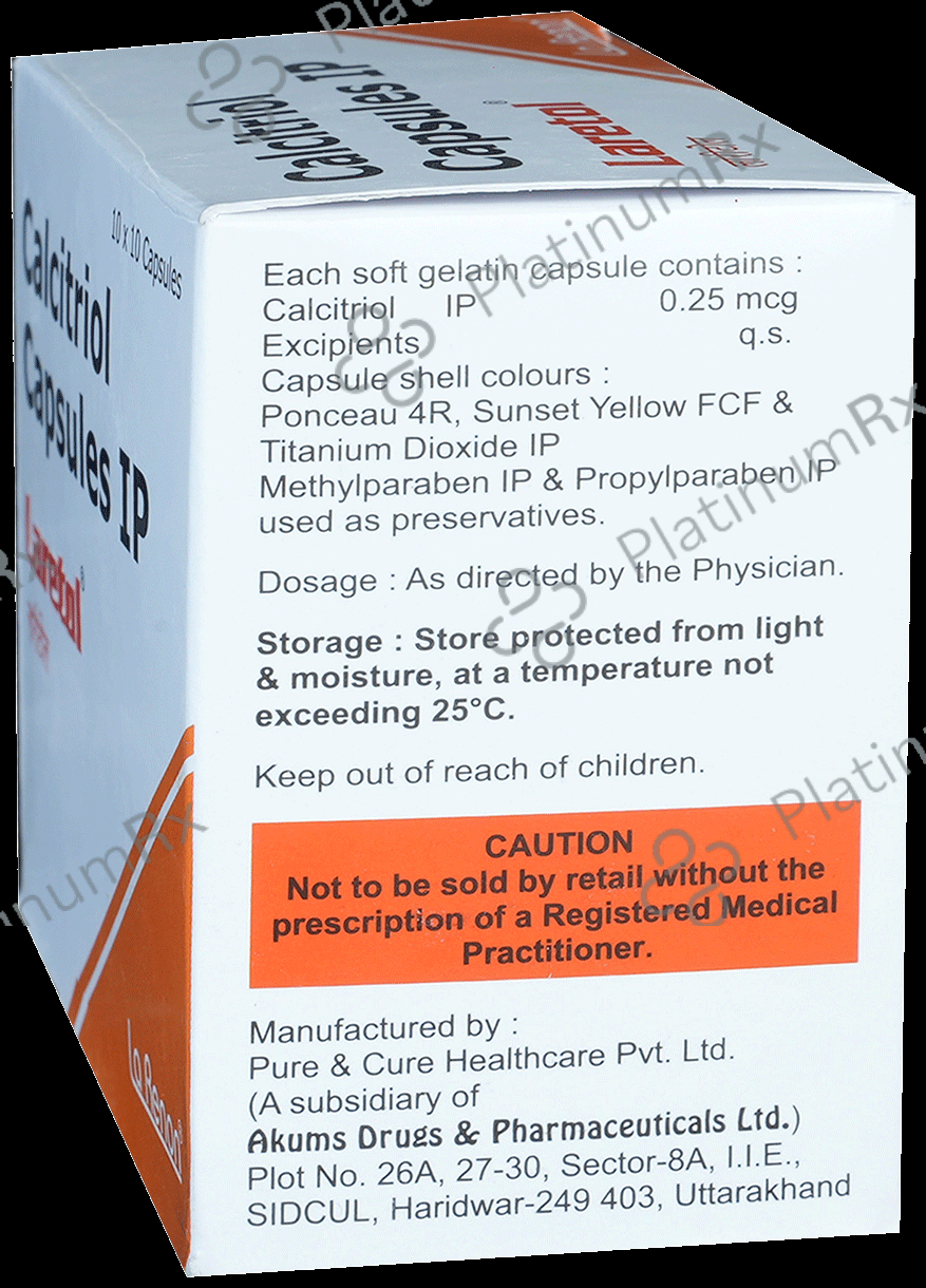Laretol 0.25mcg Capsule 10s