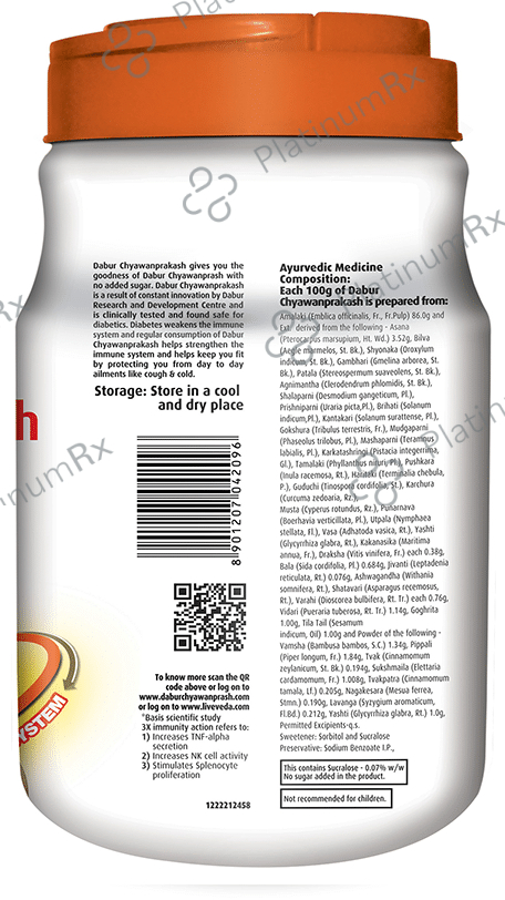 Dabur Chyawanprakash Sugar-Free Chyawanprash - Suitable for Diabetics & Boosts Immunity 1kg