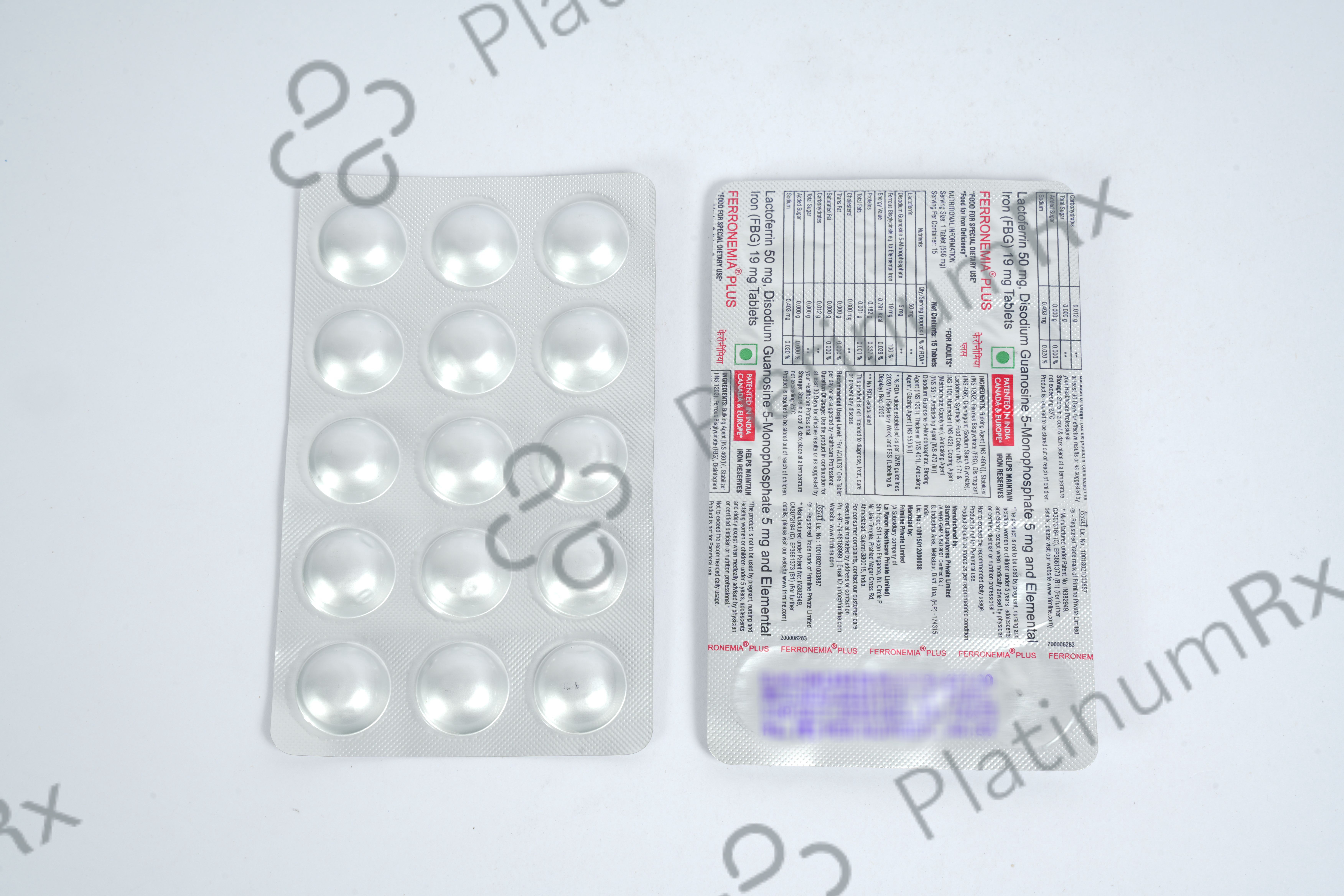Ferronemia Plus 50/5/19mg Tablet 15s