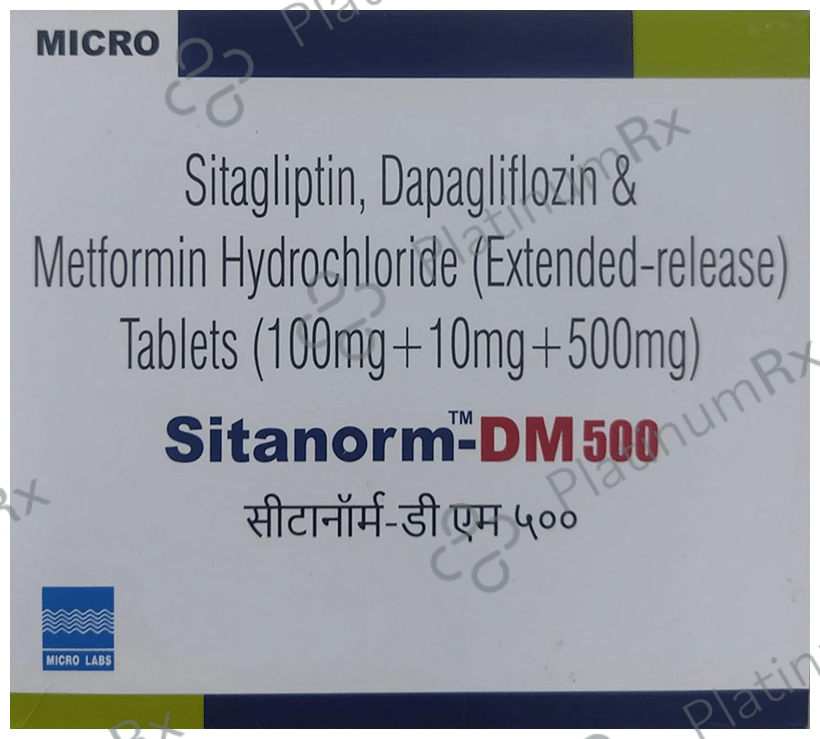 Sitanorm DM 10/500/100mg Tablet ER 15s