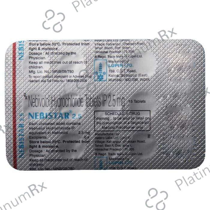 Nebistar 2.5mg Tablet 15s