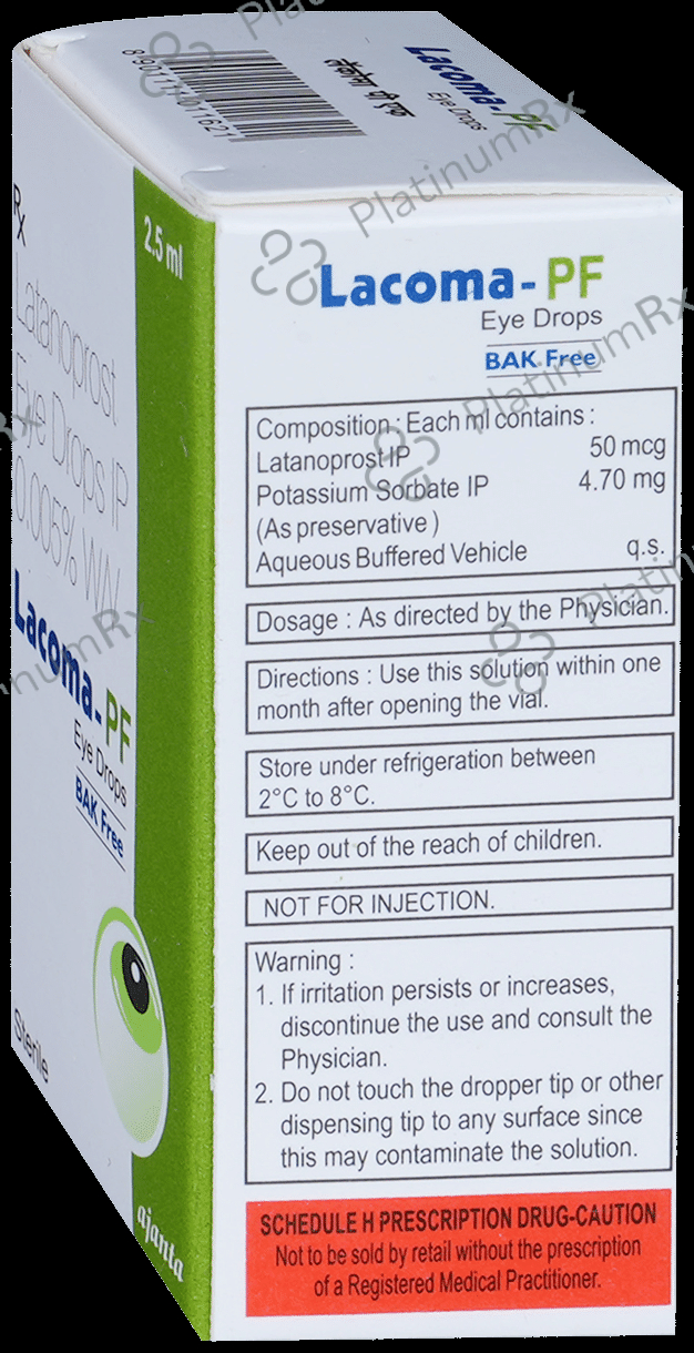 Lacoma PF 0.005% Eye Drop BAK Free