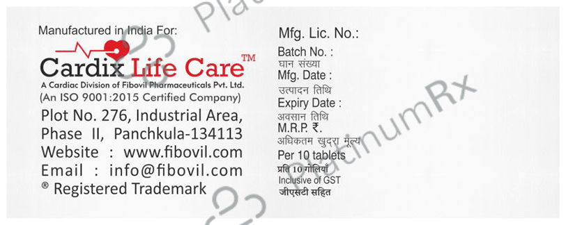 Atorfib F 10mg/160mg Tablet