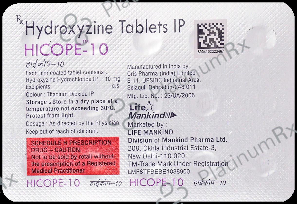 Hicope 10mg Tablet 15s