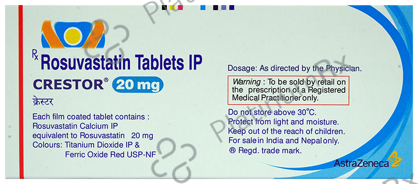 Crestor 20mg Tablet 10s