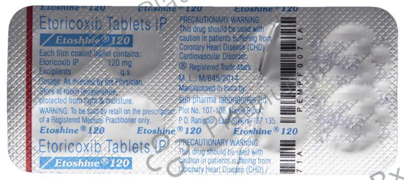 Etoshine 120mg Tablet 10s