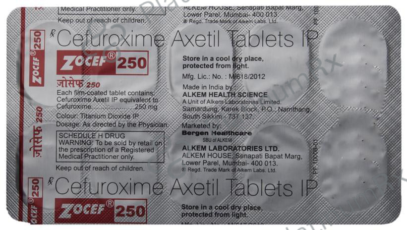 Zocef 250mg Tablet 10s