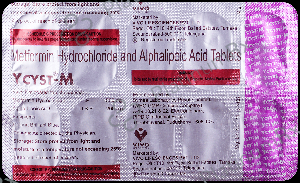Ycyst M 200/500mg Tablet 10s