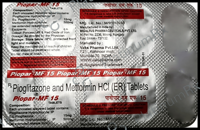 Piopar-MF 15 Tablet ER 10 Tablet ER