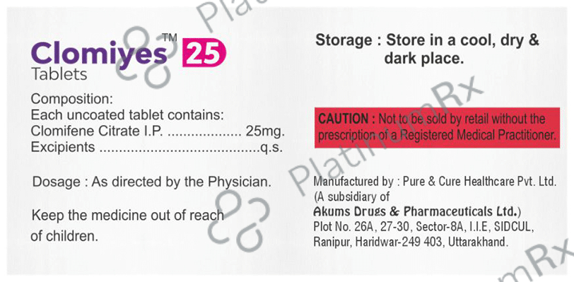 Clomiyes 25mg Tablet