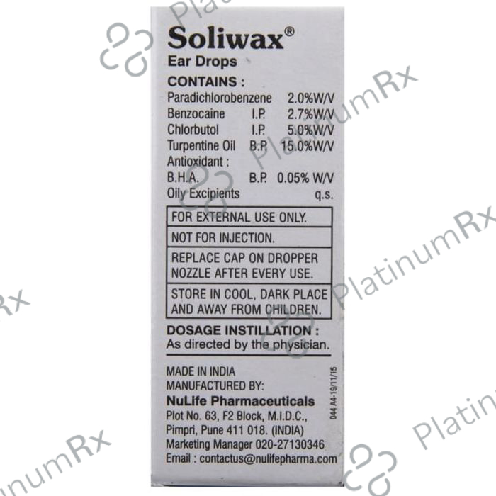 Soliwax Ear Drop 10ml