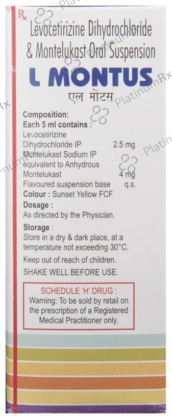 L Montus 2.5/4mg Oral Suspension 60ml