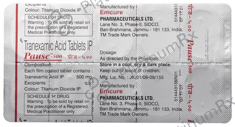 Pause 500mg Tablet 10s