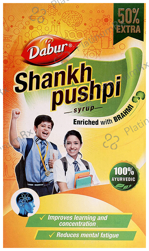 Dabur Shankhpushpi Syrup with Brahmi - For Learning & Concentration
