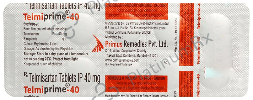 Telmiprime 40mg Tablet 10 Tablet
