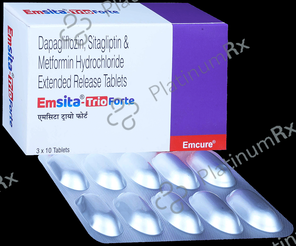 Emsita Trio Forte 10/1000/100mg Tablet ER 10s