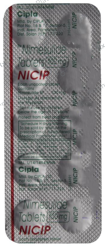 Nicip 100mg Tablet 10s