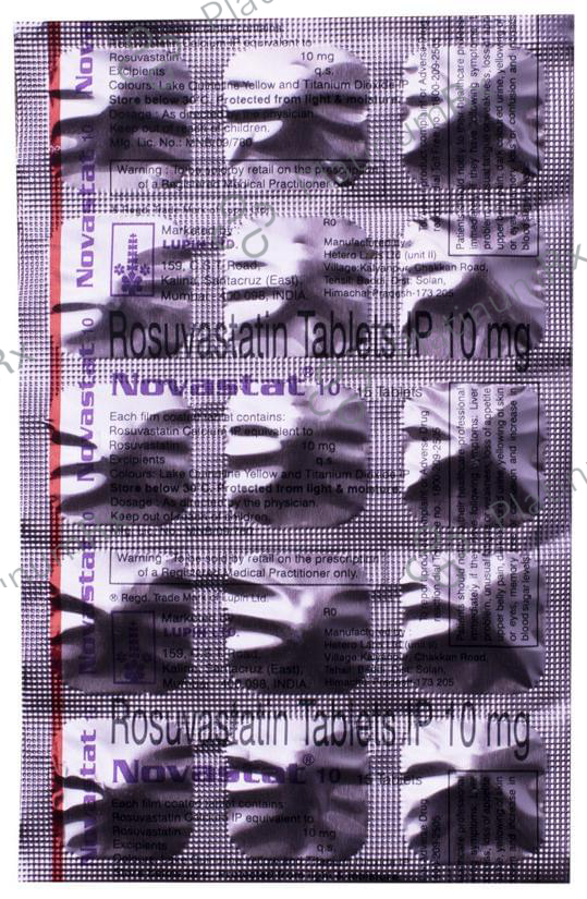 Novastat 10mg Tablet 15s