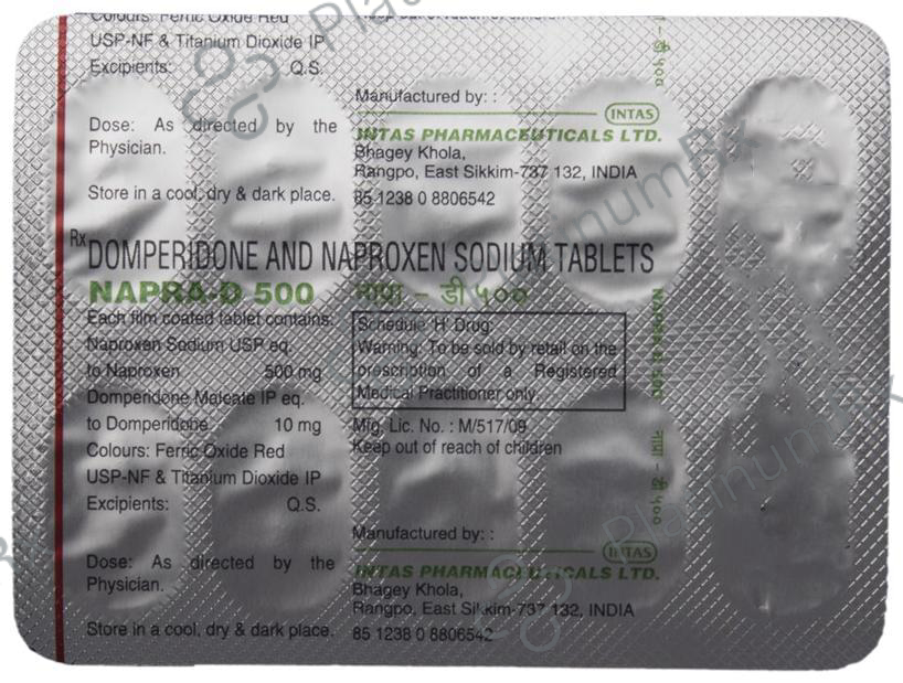 Napra D 10/500mg Tablet 10s