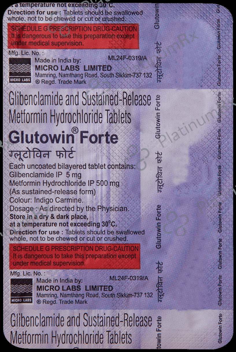 Glutowin Forte 5/500mg Tablet SR 10s