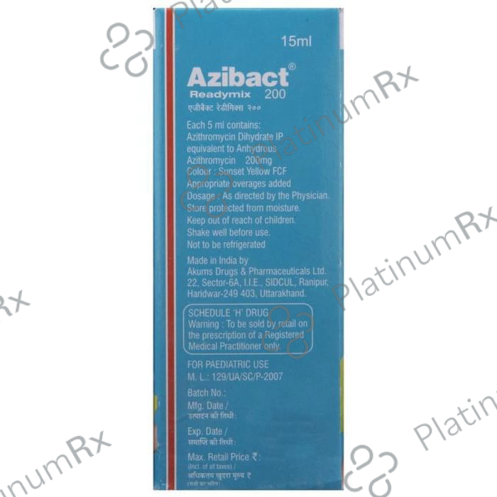 Azibact 100mg Readymix Oral Suspension 15ml