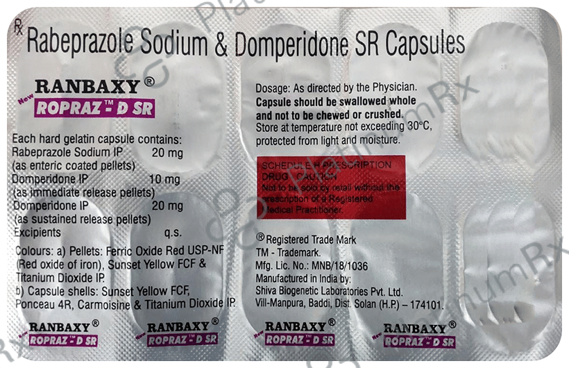 New Ranbaxy Ropraz-D SR Capsule