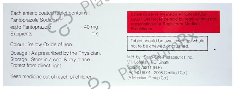 Panrem 40 Tablet 10 Tablet Recure Pharma
