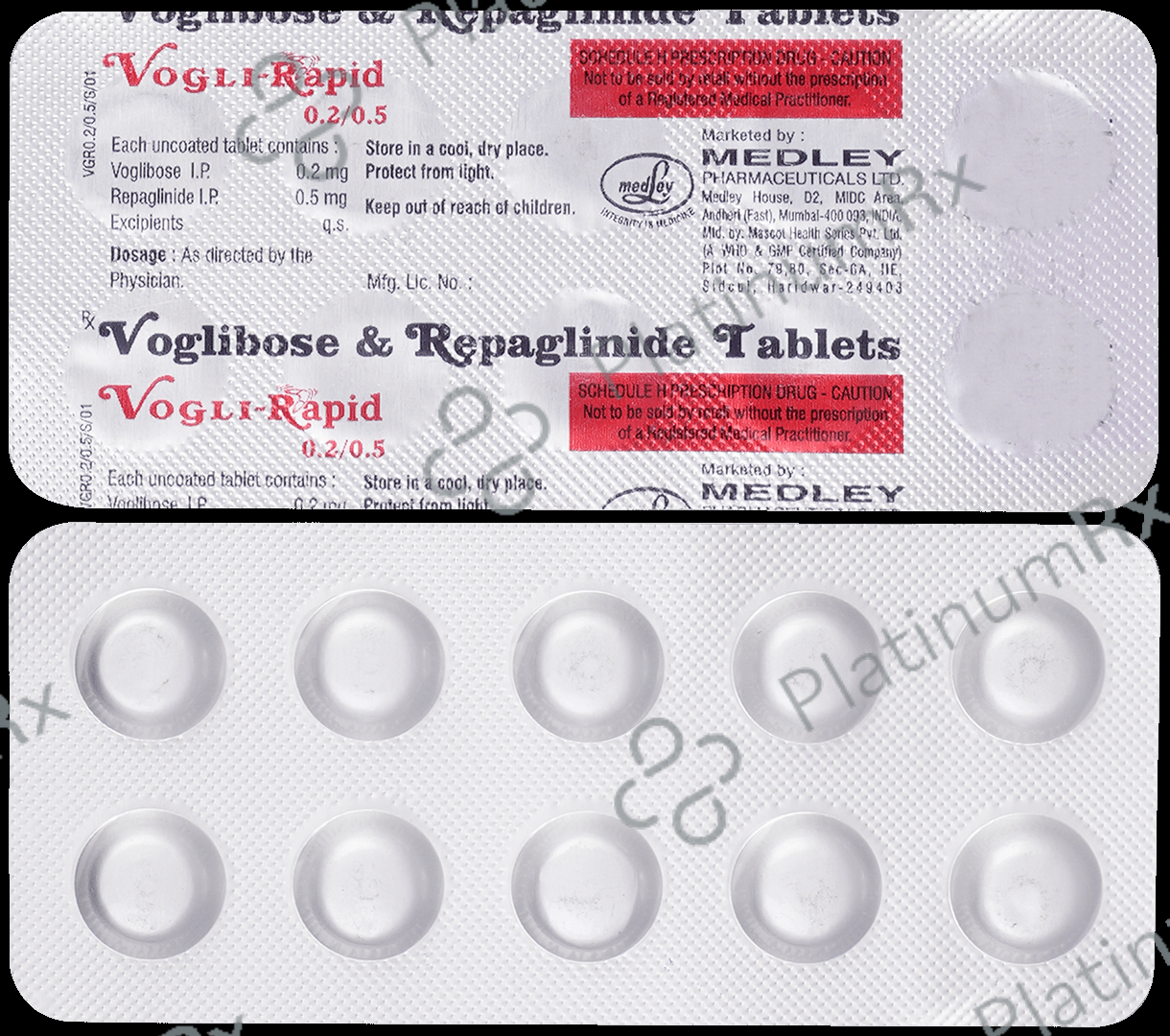 Vogli Rapid 0.5/0.2mg Tablet 10s