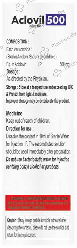 Aclovil 500mg Injection