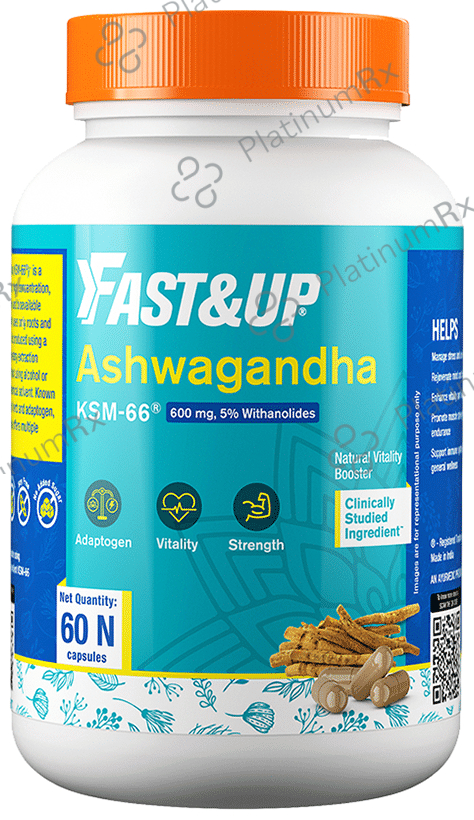 Fast&Up Ashwagandha KSM 66, Natural Vitality Booster Capsule