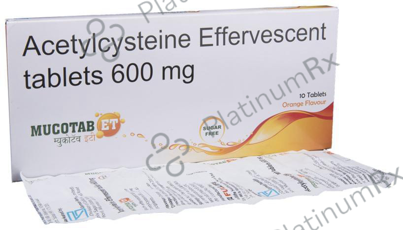 Mucotab ET Orange Sugar Free 600mg Tablet 10s