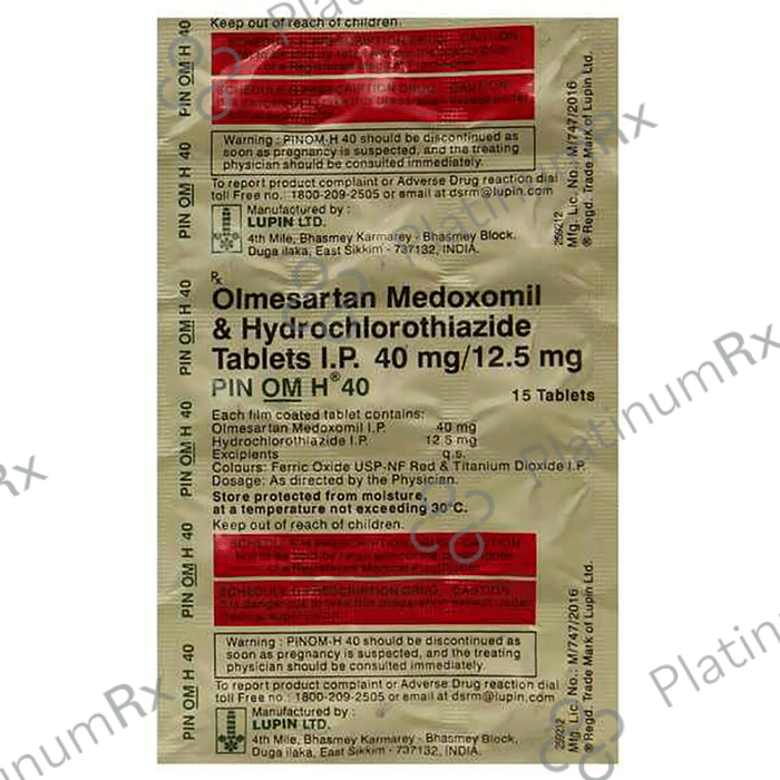 Pinom H 40/12.5mg Tablet 15s