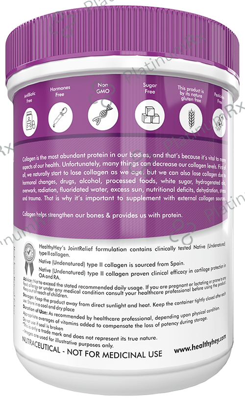 HealthyHey Nutrition Joint Relief with Collagen Type 1, 2 & 3 - Flavour Strawberry