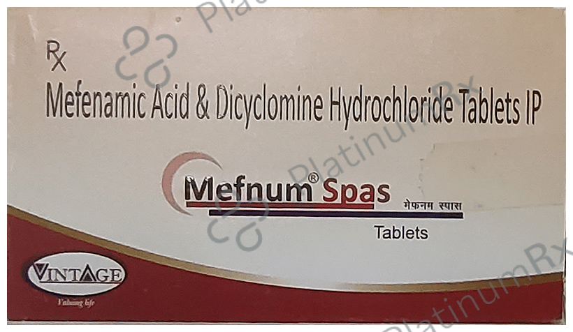 Mefnum Spas 10mg/250mg Tablet
