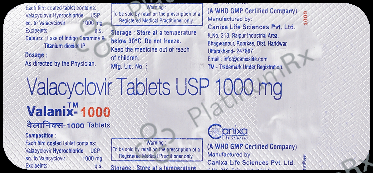 Valanix 1000mg Tablet 3s