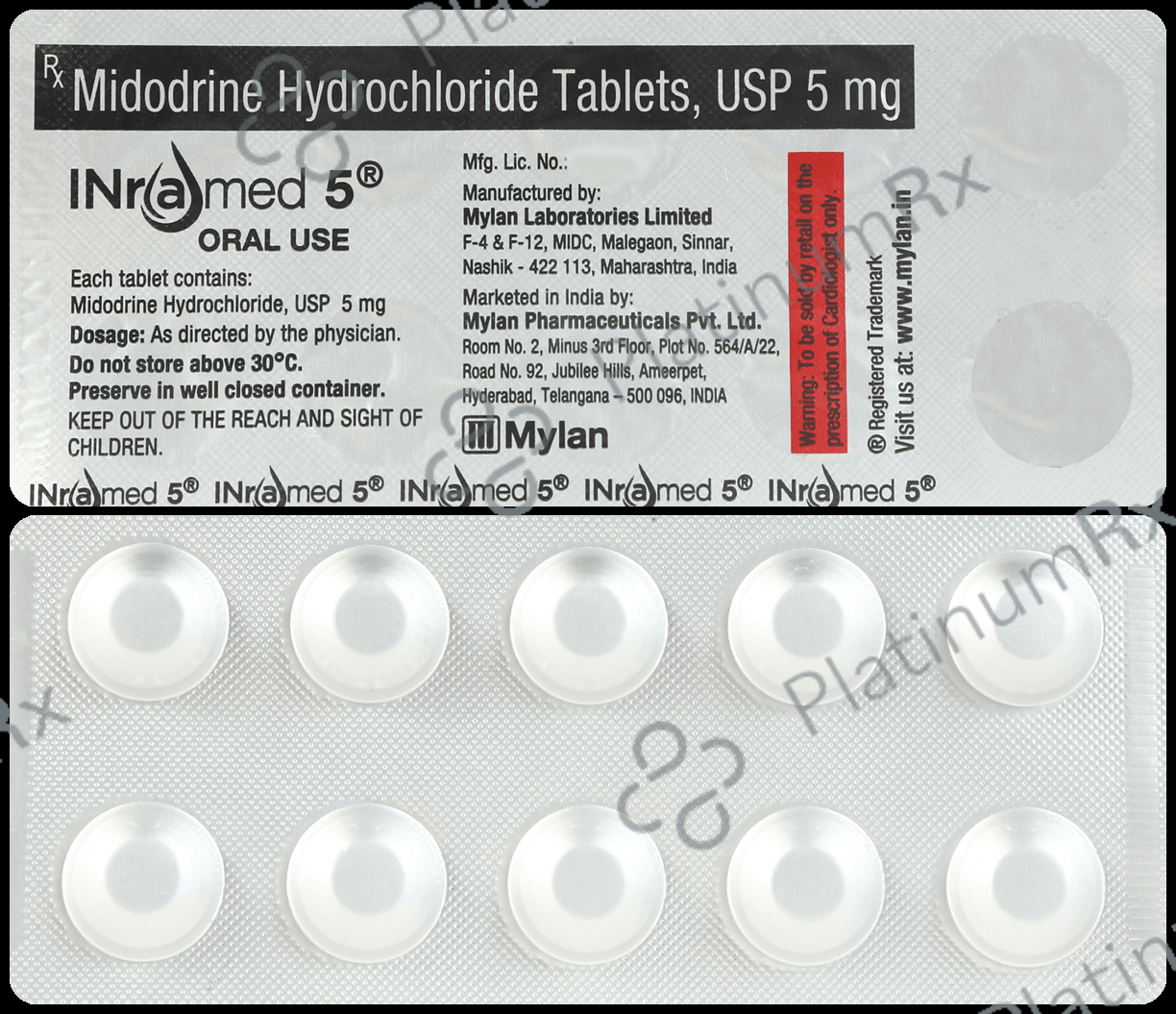 Inramed 5mg Tablet 10s