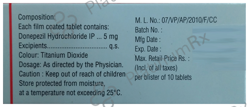 Aricep 5mg Tablet 10s