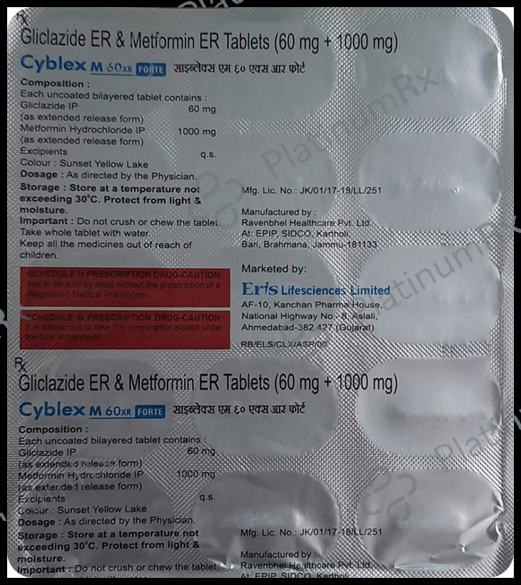 Cyblex M 60XR Forte Tablet 15 tablets